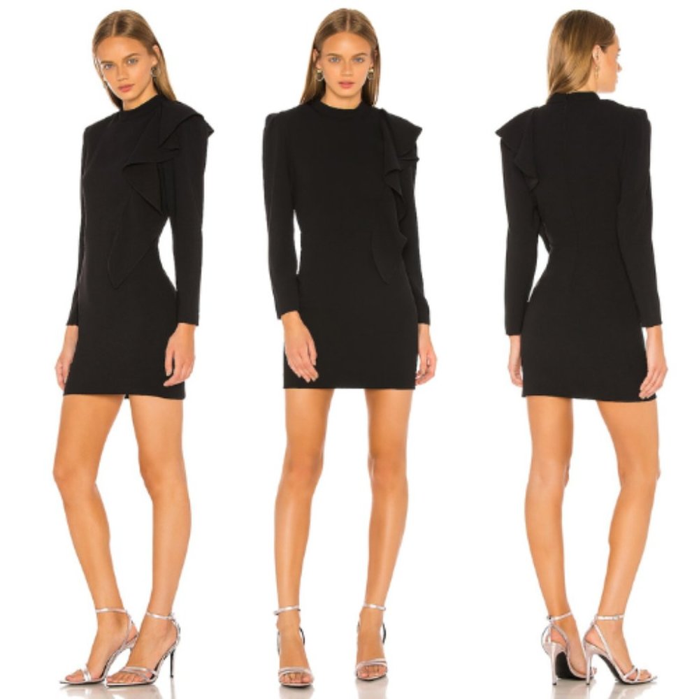 IRO Deteo Dress ruffle chiffon Black 13773
